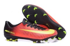 Red-Black-and-Yellow-Nike-Mercurial-XI-Soccer-Cleats