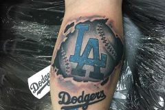 LA-Dodgers-Baseball-Forearm-Tattoo