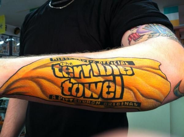 Steelers Fan Terrible Towel Tattoo