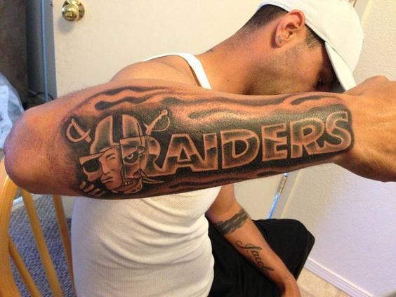 Raiders Fan Tattoo