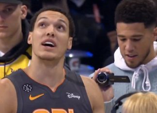 Devin Booker out here recording the dunk contest with a camcorder like it’s 2024