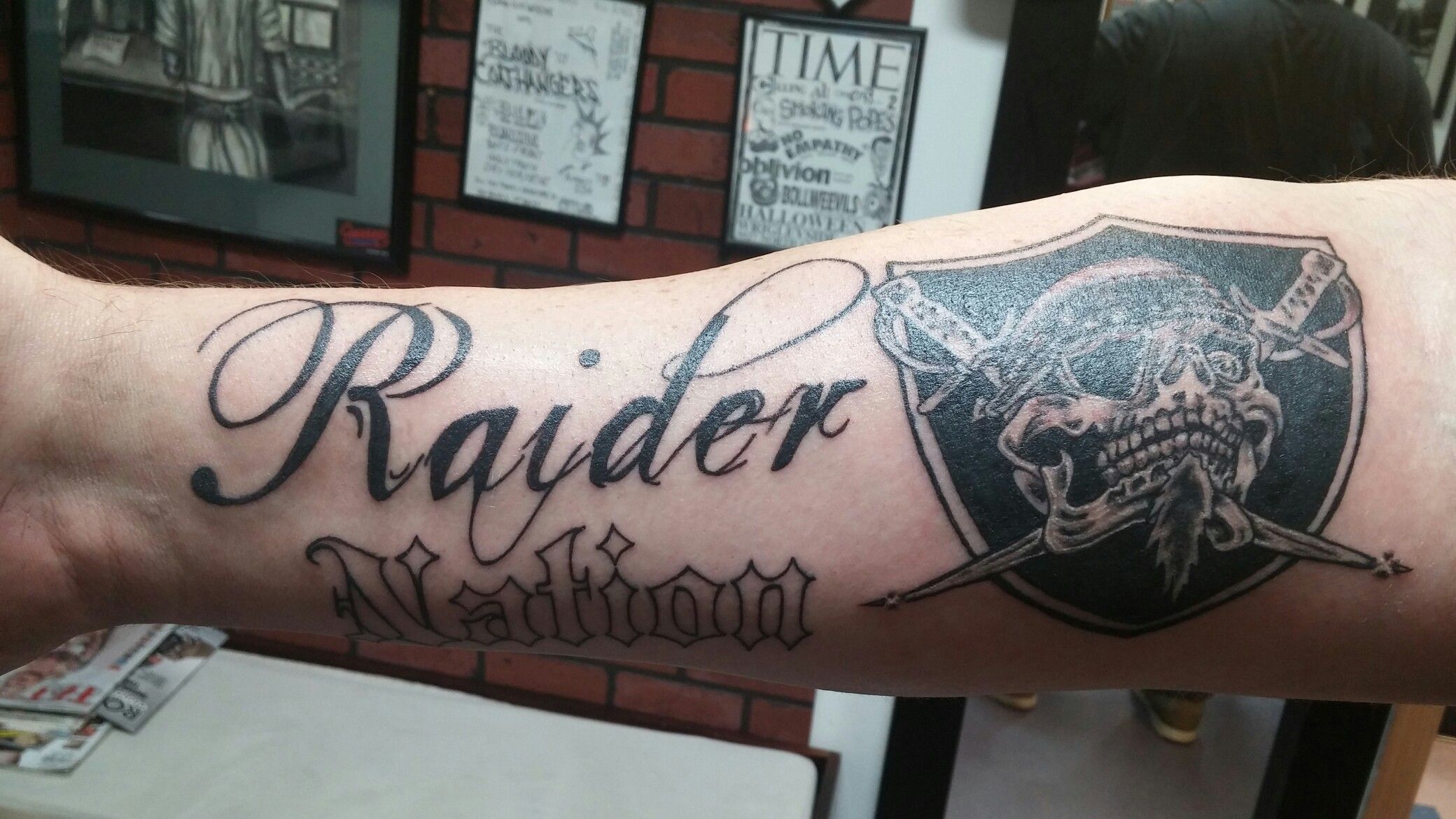 Raiders Fan Tattoo