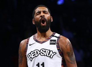 Kyrie with the filthy move to bust Mahinmi ankles