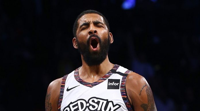 Kyrie with the filthy move to bust Mahinmi ankles