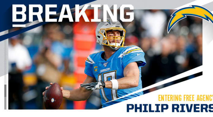Philip Rivers is leaving the Chargers and entering Free Agency