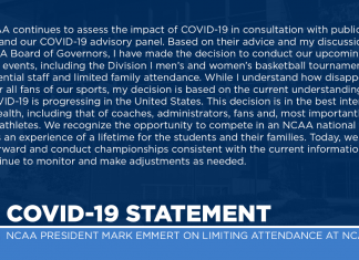 March Madness 2024 will be played without fans because of coronavirus NCAA March Madness Announcement