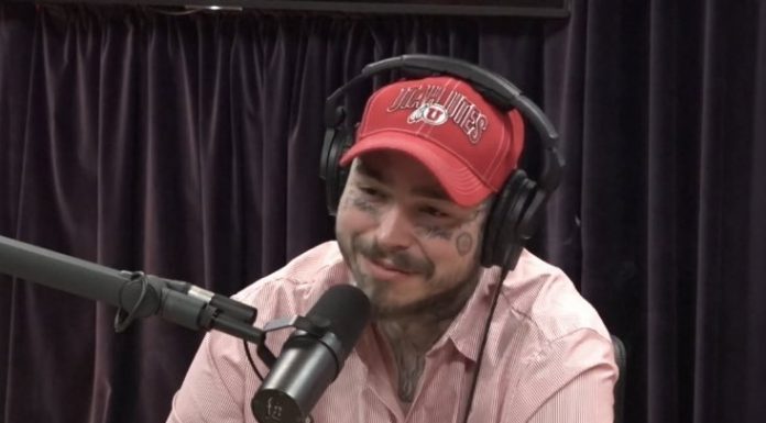 Post Malone was repping The University of Utah on today’s Joe Rogan Podcast Post Malone wearing University of Utah Hat