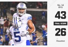 Houston Cougars Football Player Spits on BYU Player in game loss (with video) BYU beats Houston 43 to 26