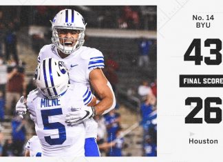 Houston Cougars Football Player Spits on BYU Player in game loss (with video) BYU beats Houston 43 to 26