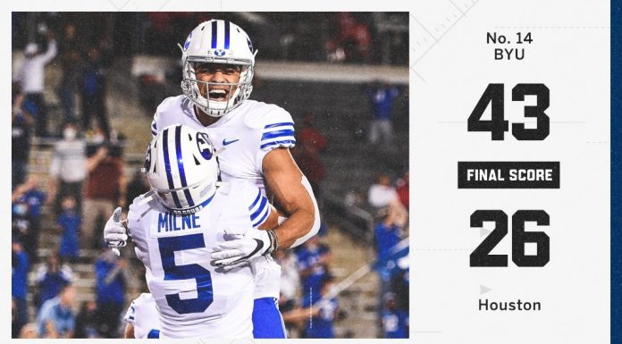 Houston Cougars Football Player Spits on BYU Player in game loss (with video) BYU beats Houston 43 to 26