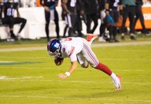 NY Giants Quarterback Daniel Jones Falls with Hilarious Commentary NY Giants QB Daniel Jones Falling