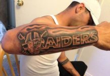 The Best Las Vegas Raiders Tattoo Ideas 2024 Raiders-Forearm-Tattoo