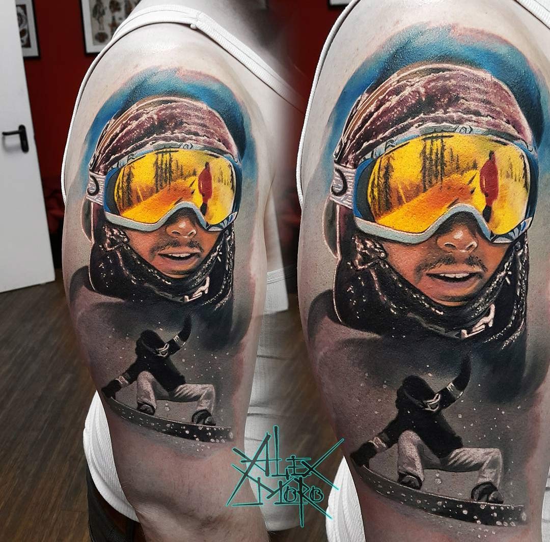 Alex Moro Snowboarding Sleeve Tattoo
