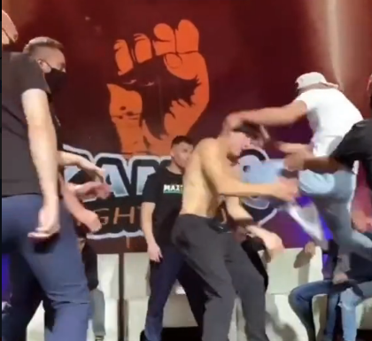 Zames Fight Club Face-Off Turns Ugly With Flying Knee Zames Fight Club Flying Knee