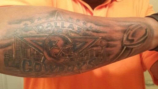 Dallas Cowboys Building Forearm Tattoo