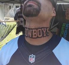 Dallas Cowboys Neck Tattoo