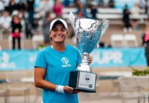 Catherine Parenteau Pickleball News and Best Shots Catherine Parenteau with Pickleball Trophy
