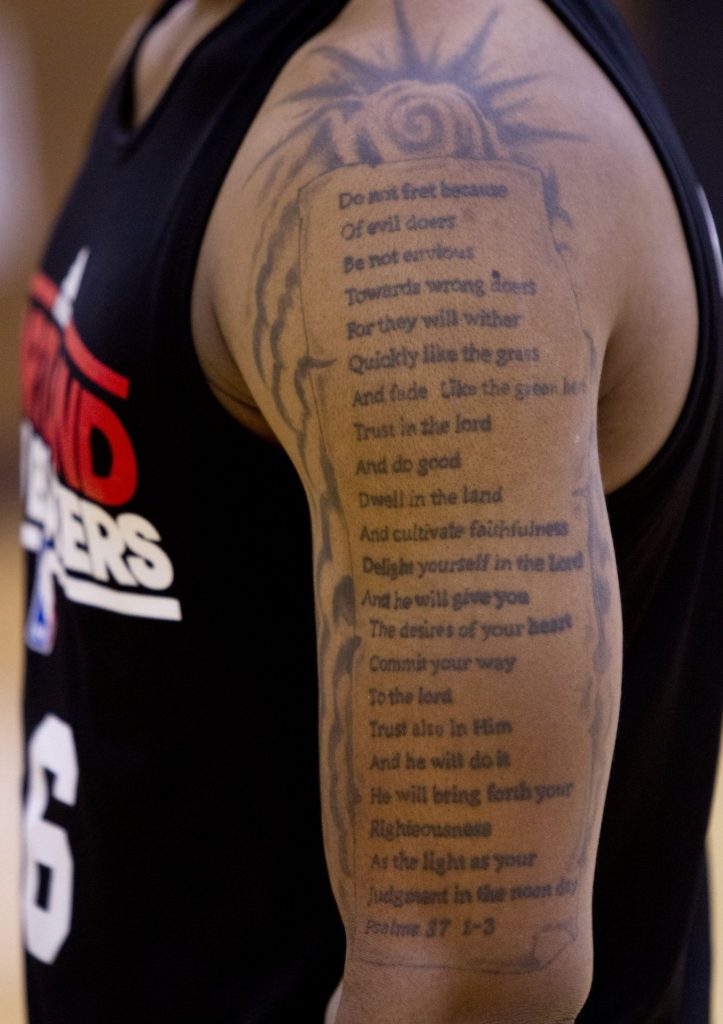 Damian Lillard Bible Verse Tattoo