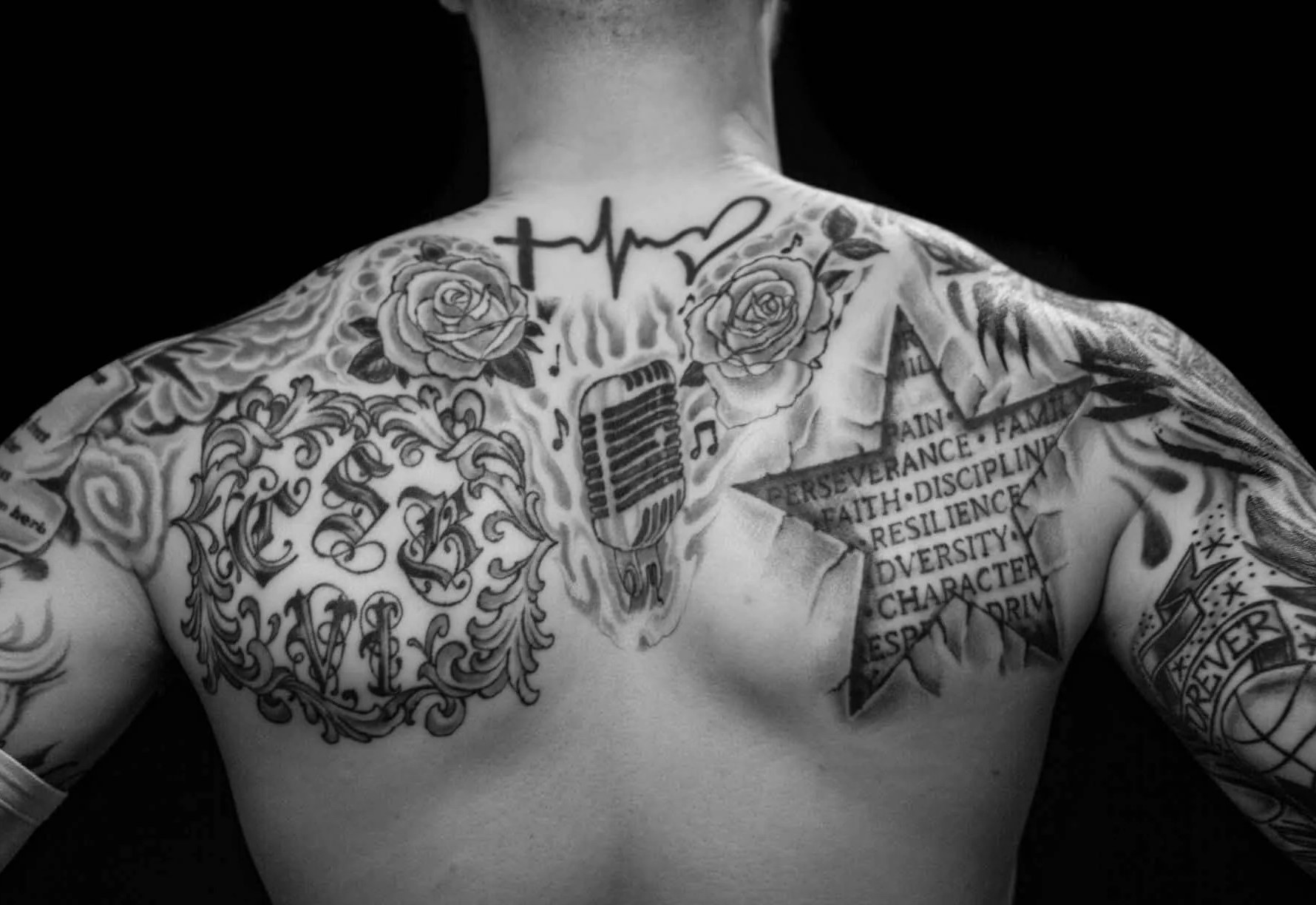 Damian Lillard Back Tattoos