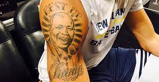 Anthony Davis Arm Tattoo Dedicated to Grandfather