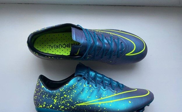 Nike Soccer Cleats. Downhill or Uphill? Blue Nike Mercurial X Soccer Cleats