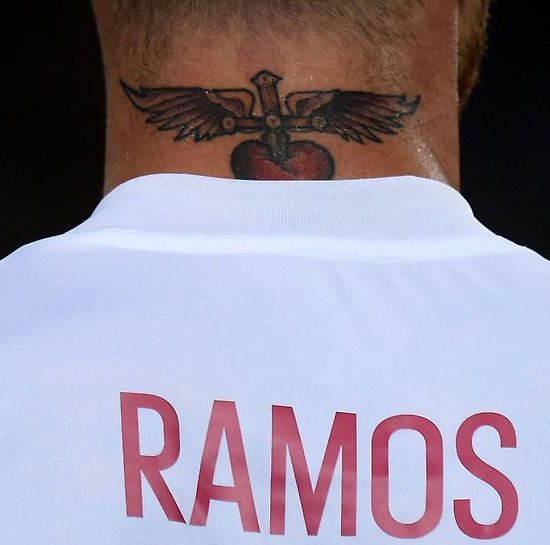 Sergio Ramos Neck Tattoo