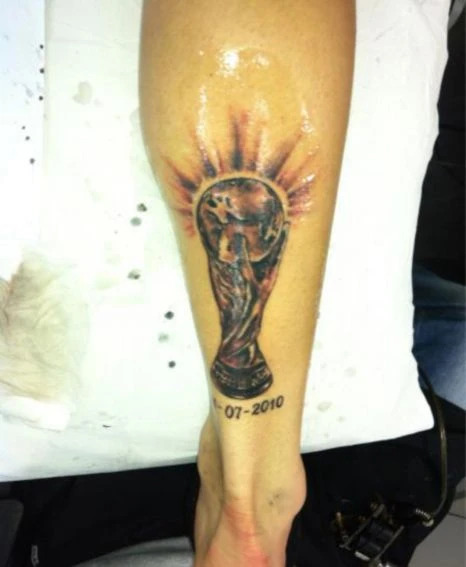 Sergio Ramos World Cup Leg Tattoo