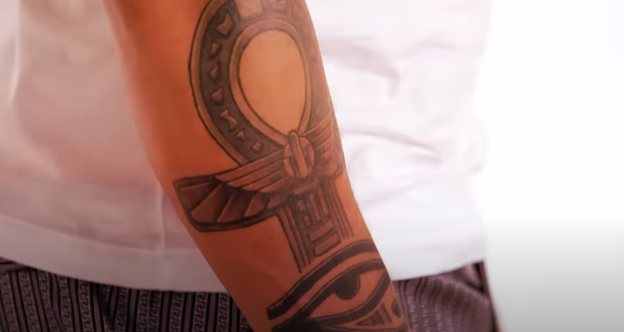 Tyrann Mathieu Egyptian Arm Tattoo